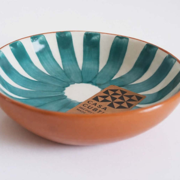 Assiette rayée Casa Cubista artisanat portugais