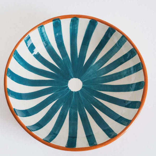 Assiette rayée Casa Cubista artisanat portugais