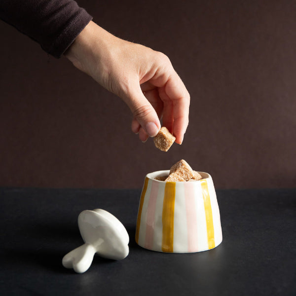 Pot de rangement/sucrier en grés Caroline Gardner