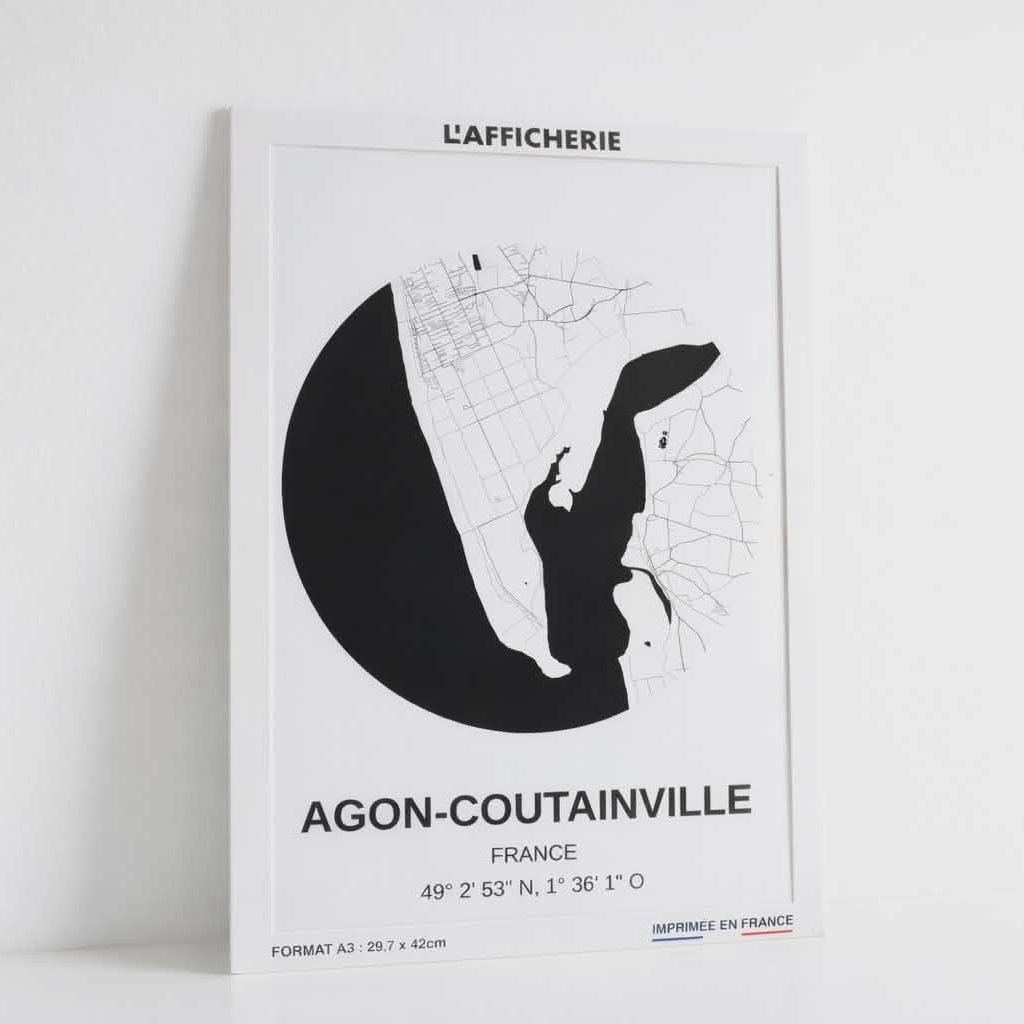 Affiche A3 – Plan de Agon-Coutainville