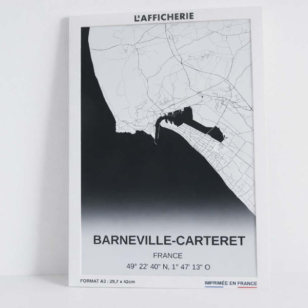 Affiche A3 – Plan de Barneville-Carteret