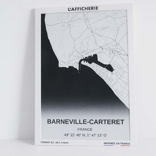 Affiche A3 – Plan de Barneville-Carteret