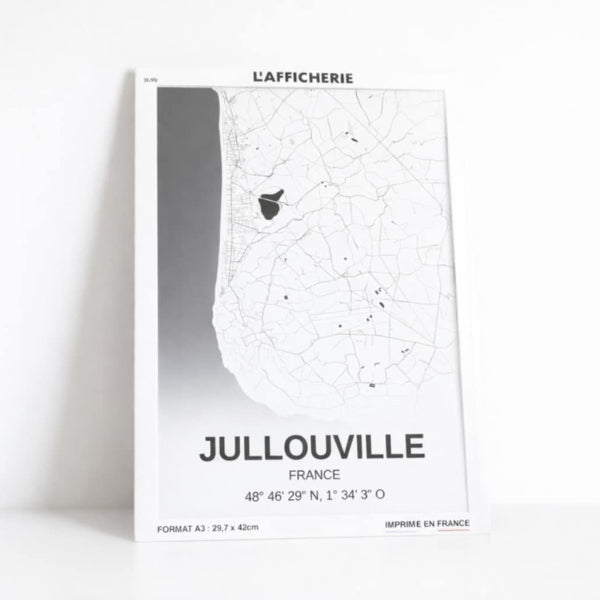 Affiche Normandie – Plan de Siouville-Hague | Déco Murale