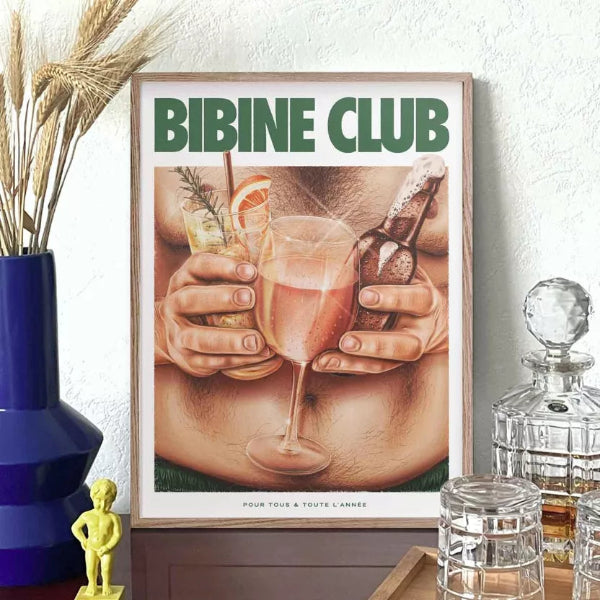Affiche Bibine Club – Décoration murale 30 x 40 cm 🍻