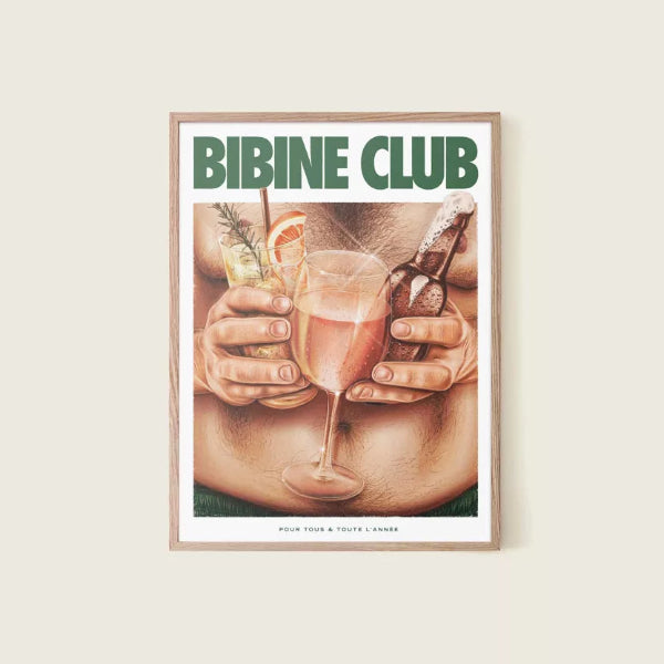 Affiche Bibine Club – Décoration murale 30 x 40 cm 🍻