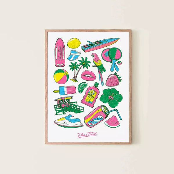 Affiche Summer – Décoration murale 30 x 40 cm ☀️