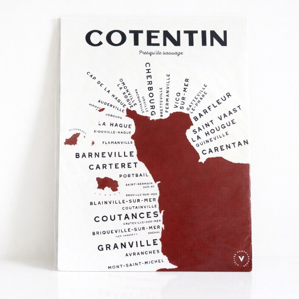 Affiche 30 × 40 cm – Carte du Cotentin 🌊