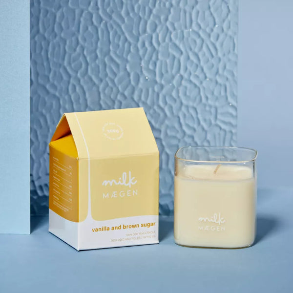 Bougie Milk Vanille & Sucre Roux – Bougie Parfumée Gourmande – 300 g
