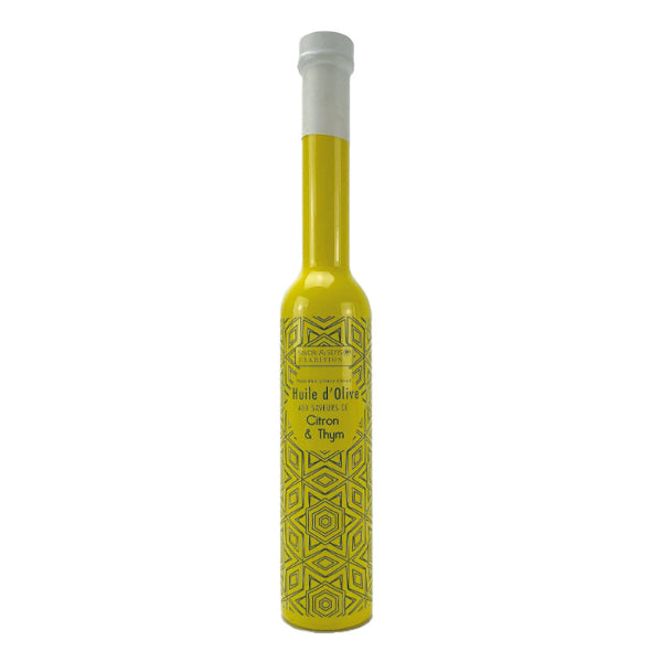Huile d’Olive Citron & Thym – Assaisonnement Méditerranéen Parfumé