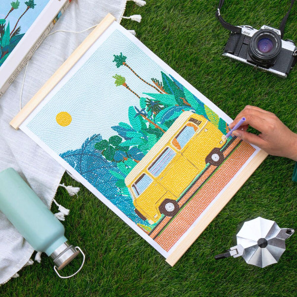 💎 Coffret Diamond Painting Van Life – Kit Créatif Road Trip 🚐✨