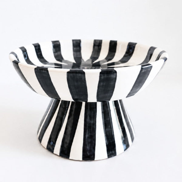 Coupe à pied Casa Cubista en céramique artisanale – Ø 16 x H 10 cm ✨