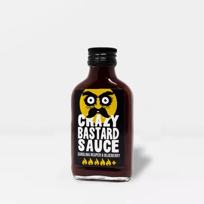 Sauce piquante  Carolina Reaper & Myrtille 100ml - Crazy Bastard Sauce