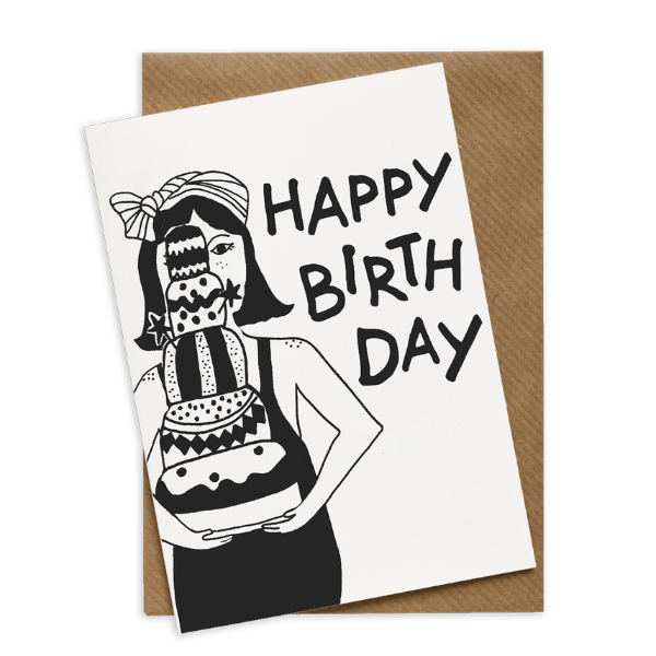 Carte de vœux Happy Birthday – Helen B 🎂 Carte illustrée