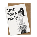 Carte de vœux Time for a Party – Helen B 🎉 Carte illustrée