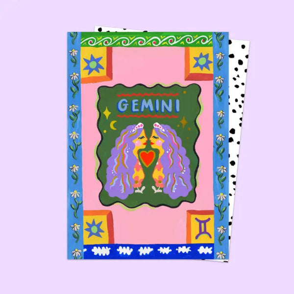 Carte du zodiaque Gémeaux - Eleanor Bowmer