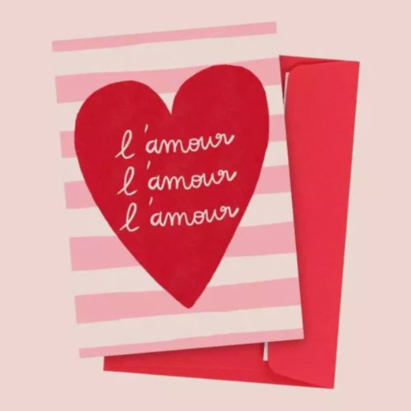 Carte postale “L’amour, l’amour, l’amour” – Illustration Atelier Yuzu