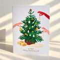 Carte de Noël Sapin chic – Carte de vœux avec dorure