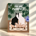 Carte postale You Are Perrfect – Chat humoristique