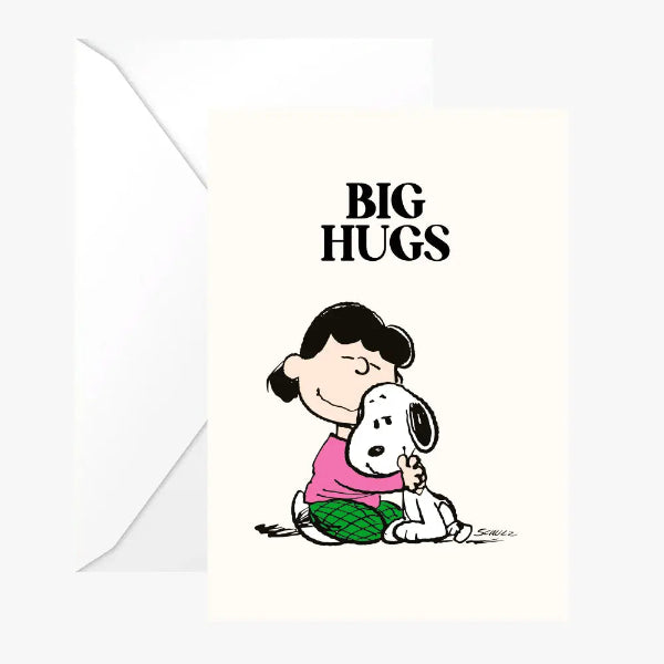 🤗 Carte Double Peanuts « Big Hugs » avec Snoopy