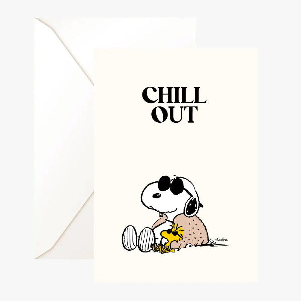 🌿 Carte Double Peanuts « Chill Out » avec Snoopy & Woodstock