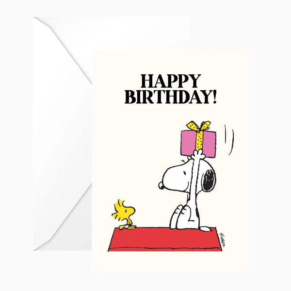 🎉Carte Double Peanuts « Happy Birthday » avec Snoopy