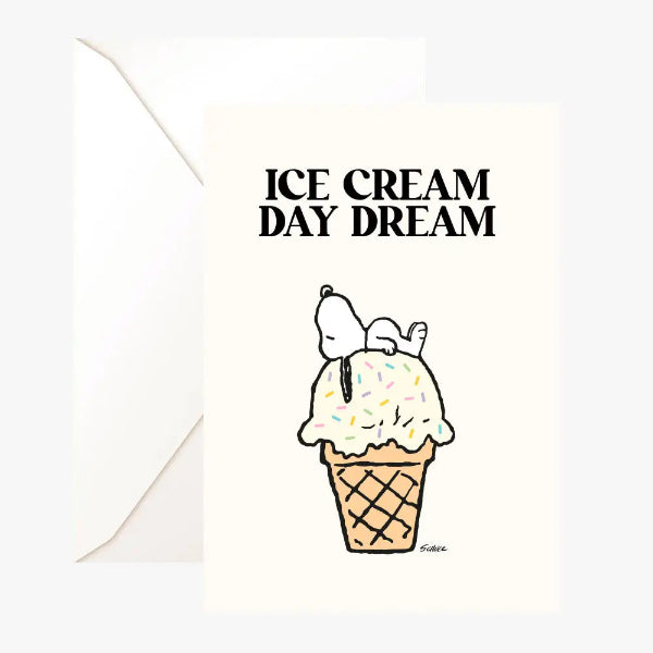 🍦Carte Double Peanuts « Ice Cream Day Dream » avec Snoopy