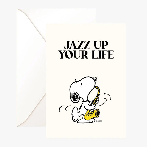 🎷Carte Double Peanuts « Jazz Up Your Life » avec Snoopy