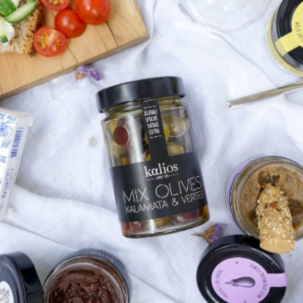 Mix Olives à l’Huile d’Olive Kalios – Kalamata & Chalkidiki – 290 g