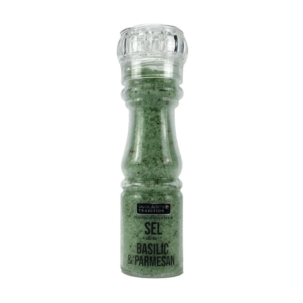 Moulin à Sel Basilic & Parmesan Rechargeable – Saveur Italienne