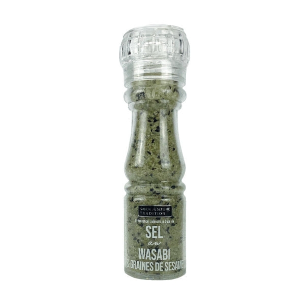 Moulin à Sel Wasabi & Graines de Sésame Rechargeable – Saveurs Japonaises