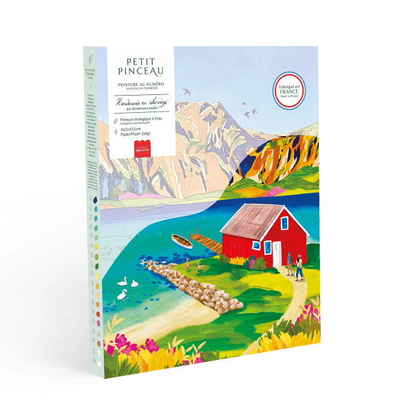 Coffret peinture au numéro - Petit Pinceau - Randonnée en Norvège par Nolwenn Studio