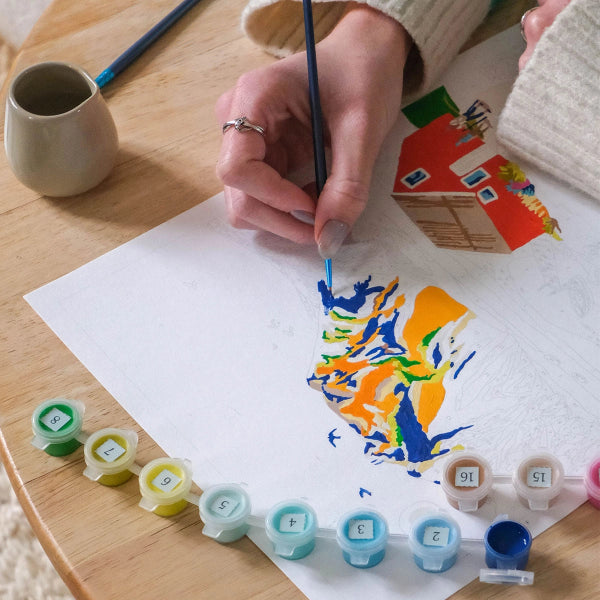 Coffret peinture au numéro - Petit Pinceau - Randonnée en Norvège par Nolwenn Studio