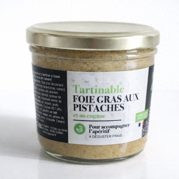 Tartinable de foie gras à la Pistache et au Cognac