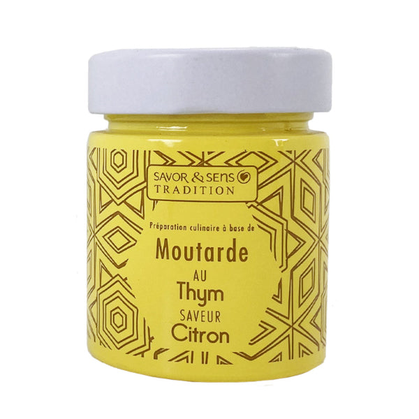 Moutarde au Thym & Citron – Condiment Méditerranéen Parfumé