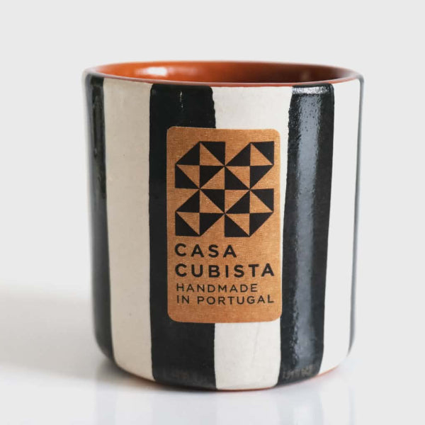 Tasse Expresso rayé vertical Casa Cubista artisanat portugais