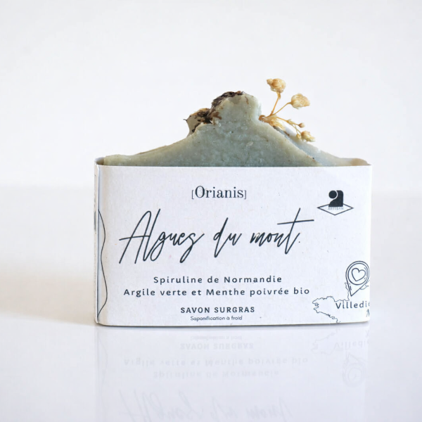 Savon Algues du Mont – Spiruline de Normandie & Menthe Poivrée
