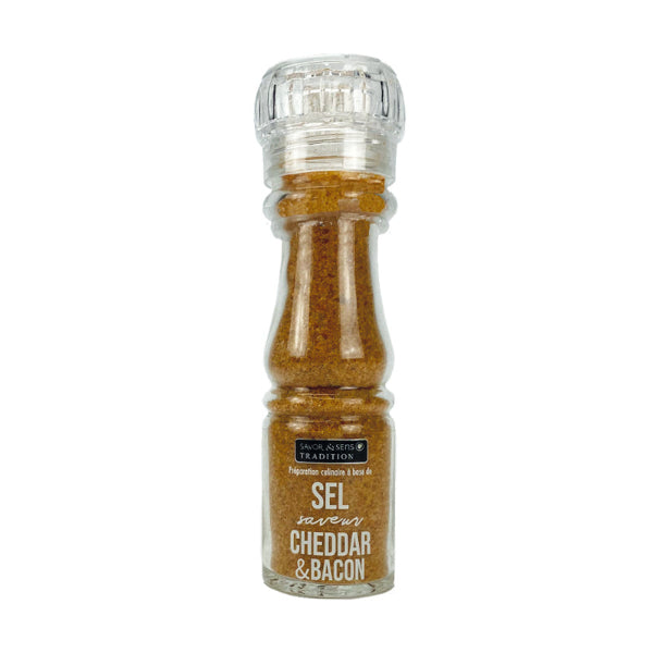 Moulin à Sel Cheddar Saveur Bacon Rechargeable – Assaisonnement Gourmand