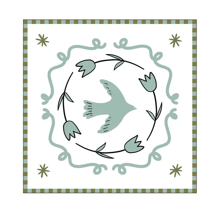 Serviettes en Papier Colombes Bleues x20 – Décoration Table Poétique