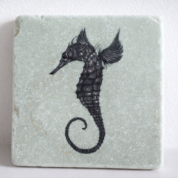 Sous-verre en carrelage "Hippocampe" - Ligarti