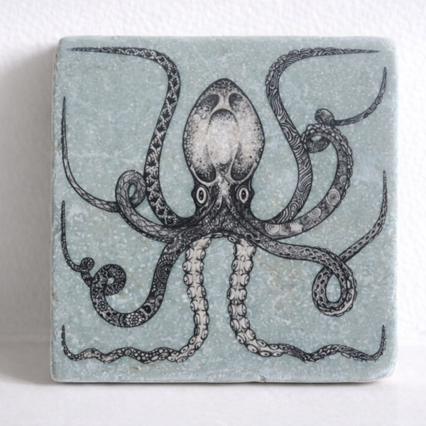 Sous-verre en carrelage "Pieuvre" – Ligarti