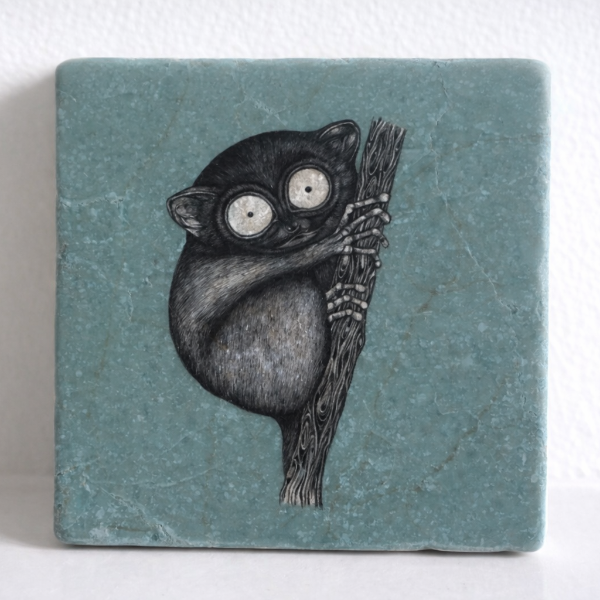 Sous-verre en carrelage "Tarsier" - Ligarti