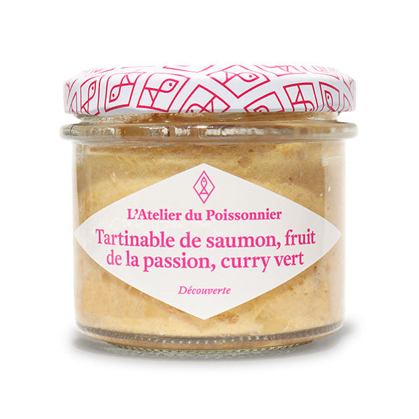 Tartinable de Saumon Fruit de la Passion & Curry Vert – L’Atelier du Poissonnier – 90 g