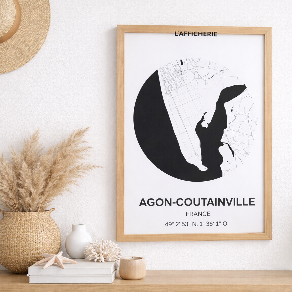 Affiche A3 – Plan de Agon-Coutainville