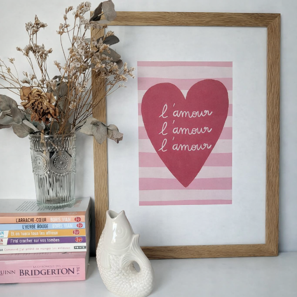 Affiche L’amour l’amour l’amour – Atelier Yuzu | Affiche déco A4