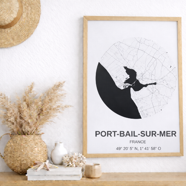 Affiche A3 – Plan de Port‑Bail‑sur‑Mer