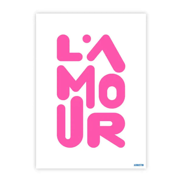 Carte postale "L'Amour rose" - Augustin