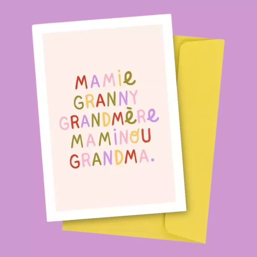 Carte postale Mamie – Atelier Yuzu 💐 Carte A6