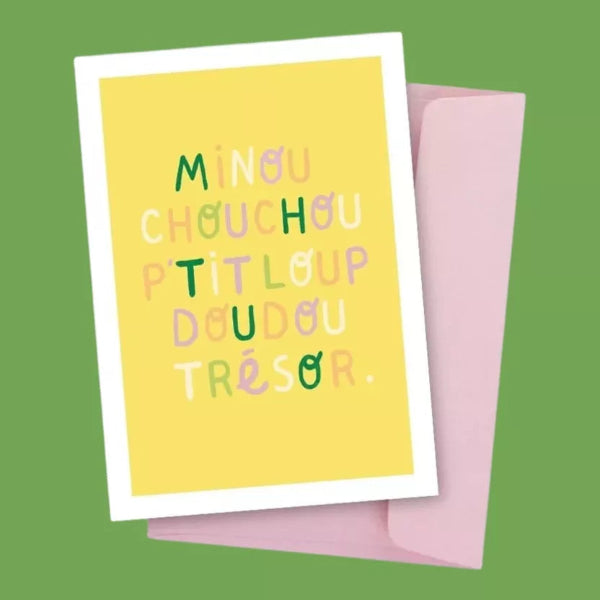 Carte postale "Chouchou" - Atelier Yuzu