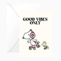 ☀️ Carte Double Peanuts « Good Vibes Only » avec Snoopy