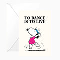 🐶 Carte Double Peanuts « To Dance Is To Live » avec Snoopy